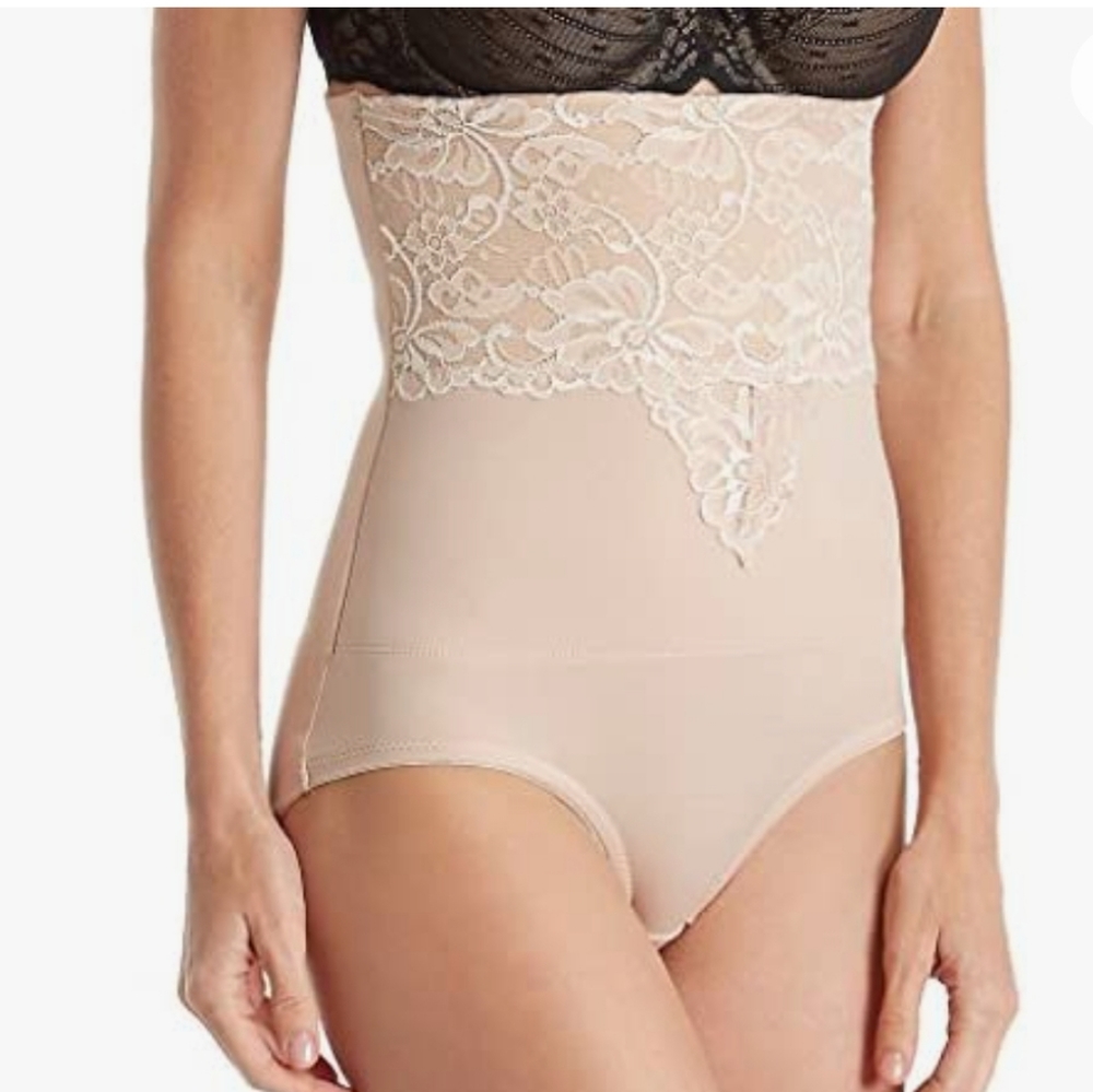 Heavenly Shapewear Lece High Waist Tummy Control Shaping Brief Size 1X